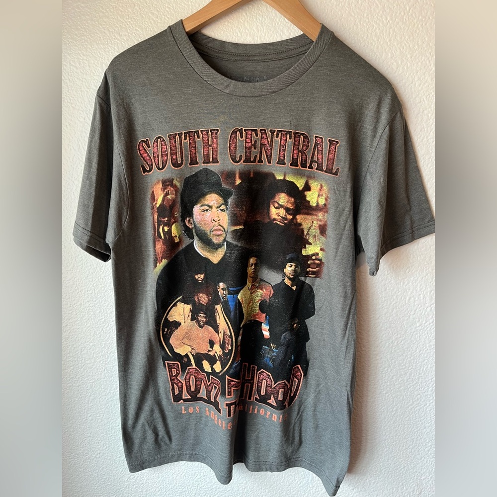 Boyz N The Hood South Central Graphic Tee Cotton Grey Unisex Medium NWOT